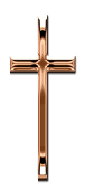 Bronze Single Cross White